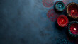 © udin - Festive Still Life of Decorative Diwali Lamps on Textured Backdrop. Ai Generated Images