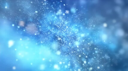 Sticker - blue particle background texture with soft glowing light effects motion graphics video abstract smoo