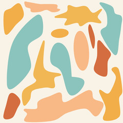 Wall Mural - Flowing pastel organic shape background