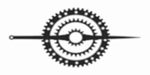Bullseye target icon with key and gear for business concept and web design