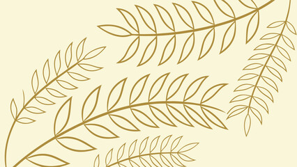  Elegant botanical leaf branch pattern design with a vintage style, perfect for adding a touch of nature and sophistication to any project
