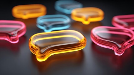 Vibrant English and Spanish chat bubbles in a user interface, captured in close-up detail