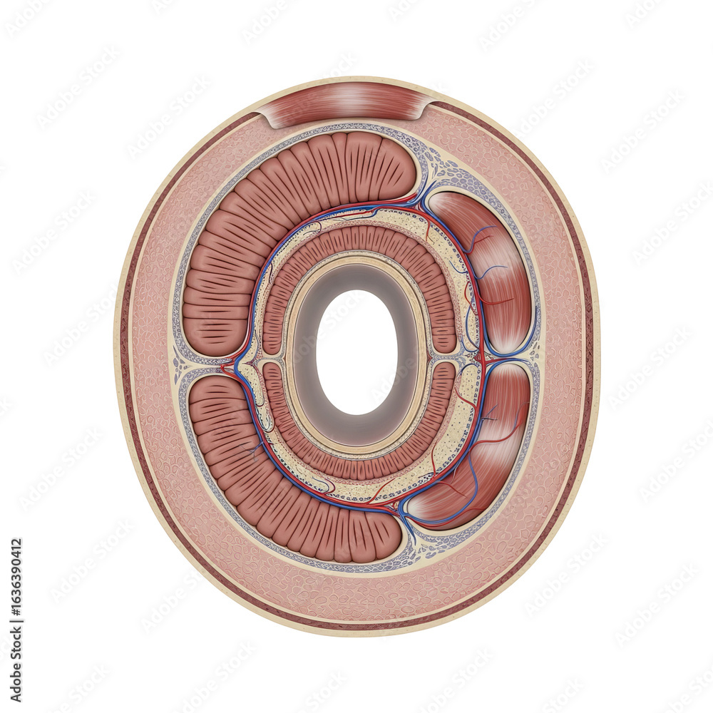 Anatomy human eye cross section detailed medical illustration of eye ...