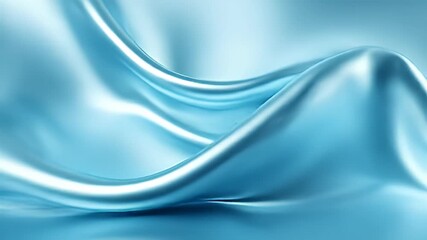 Wall Mural - Serene Blue Wave Abstract Background Texture:  A Smooth Fluid Design with a Gradient of Light Cyan and Teal Hues Creating a Calming and Peaceful