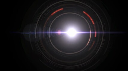 Wall Mural - bright light futuristic abstract background with circular elements. digital data stream visualizatio