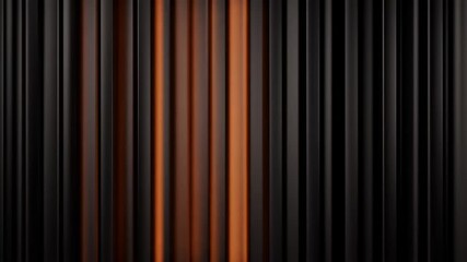 Wall Mural - Vertical Orange and Black Lines Abstract Background Motion Graphic Design Texture Pattern Minimalist Geometric Modern Digital Art Dark Gradient