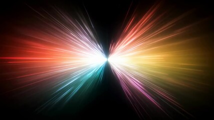Wall Mural - spectrum light explosion background. abstract colorful laser rays for modern party, concert or event