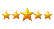 © Ai_Images - Vector art of five golden stars are arranged in a row to show rating isolated on white