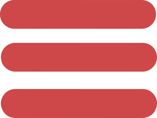 red navigation menu button with three horizontal lines