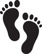 © Ranaart - Two footprint / foot print flat icon for apps and websites