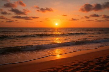Wall Mural - a sunset over the ocean