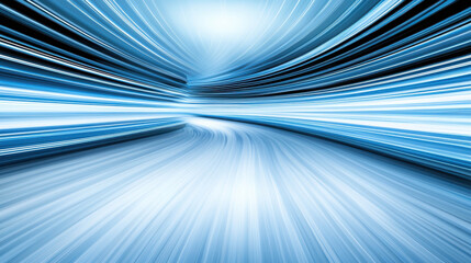 Wall Mural - abstract background of flowing lines in blue tones with bright light effects and dynamic motion desi