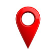 © Abhi - Location pin – Photorealistic red location map pin icon with glossy finish, isolated PNG