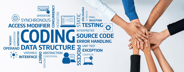 a dynamic visual representation highlighting the importance of collaboration in coding and software 