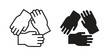 © ramsey - Teamwork icon symbol, sign, logo or emblems. silhouette. EPS 10.