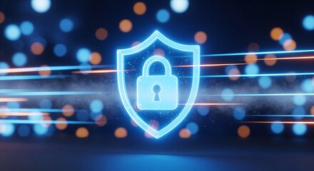 Shield icon on secure global network representing cyber security and information protection, advanced technology concept for business and internet marketing, ensuring data safety and digital defense 