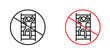 © ramsey - No climbing allowed signs. Illustration of outline icons