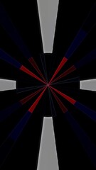 Wall Mural - 3D animation vertical beautiful video colorful abstract bright light energy 4K abstract lines colorful light shining round shape in center, black background
