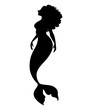 © ZIPUP_ART - Elegant Mermaid Silhouette with Flowing Hair.