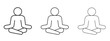 © ramsey - Meditation icon vector Graphics. Black thin lines icons
