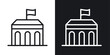 © ramsey - City hall building icon line concept, linear symbol.