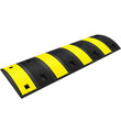 © Salma - Black and yellow speed bump for traffic calming isolated on transparent background