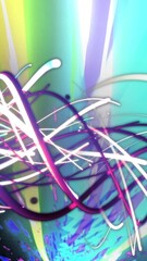 Sticker - animation of spinning spiral moving in seamless loop over light trails