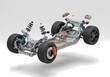 © Rouf - Electric Vehicle Chassis with Suspension and Motor Components Representing Automotive Engineering and Future Transportation Innovation for Sustainable Mobility Solutions