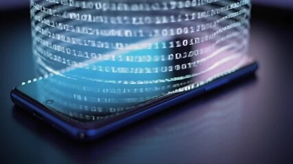 Smartphone Generative Ai Processing Data In Modern Technology Background