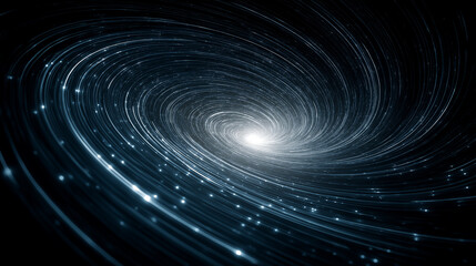 Wall Mural - celestial spiral: an abstract portrayal of a cosmic spiral galaxy, a mesmerizing display of swirling