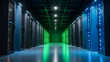 © 打算 朱 - Server Room with Illuminated Racks and Reflective Floor