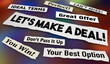 © iQoncept - Lets Make a Deal News Headlines Best Offer Negotiation Sale Purchase 3d Illustration
