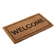 © Majnu - Brown welcome mat with black lettering text, Isolated On White, Png Transparent, Cut Out