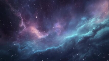 Wall Mural - vibrant science fiction deep space background with colorful galaxy, planets, cosmic clouds, and abst