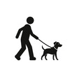 © SyedaNezun - man and dog, man Walking a Dog Icon.
