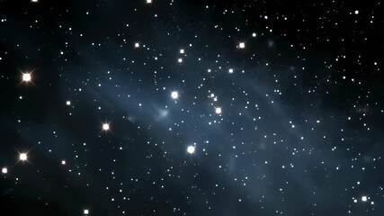 Wall Mural - starry night sky with countless sparkling stars on deep black background, cosmic space texture for a