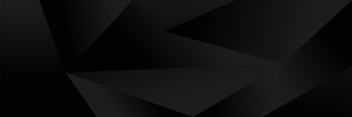 Wall Mural - abstract pattern black geometric banner design background.