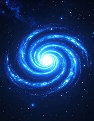 Wall Mural - Spiral galaxy in deep space (3)