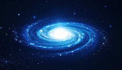 Wall Mural - Spiral galaxy in deep space (10)