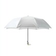 © KASUEMA SALAE - A plain white travel size umbrella, isolated on a pure white background. Weather protection, compact.