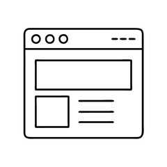 Website layout design template for web development and user interface design vector illustration