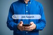 © Md Fazly Rabby - job search concept, find your career, Man looking at online website by smart phone. People searching for vacancies or position on the internet, recruiting, finding jobs. Unemployed and poor economy.