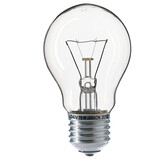 light bulb on white background