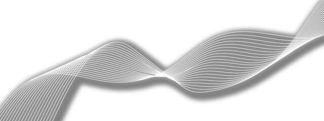 Wall Mural - minimalist abstract background with smooth white wavy lines on a clean light gray-white gradient.sof