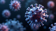 © kalo pedi - A detailed micrograph showing multiple herpes viruses, including herpes simplex virus, varicella zoster virus (chickenpox), and Epstein-Barr virus.