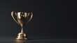 © Nusaibah - Gold trophy on black background