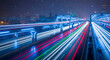© GALERY - Urban Nightscape: Light Trails on Expressway at Night