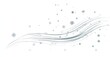 © Fadly - Abstract winter scene with flowing lines and snowflakes