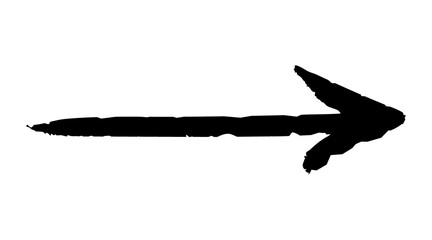 Black arrow isolated on white background