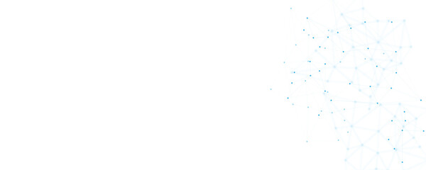 Wall Mural - blue white abstract polygon connection mesh digital technology futuristic communication high tech co